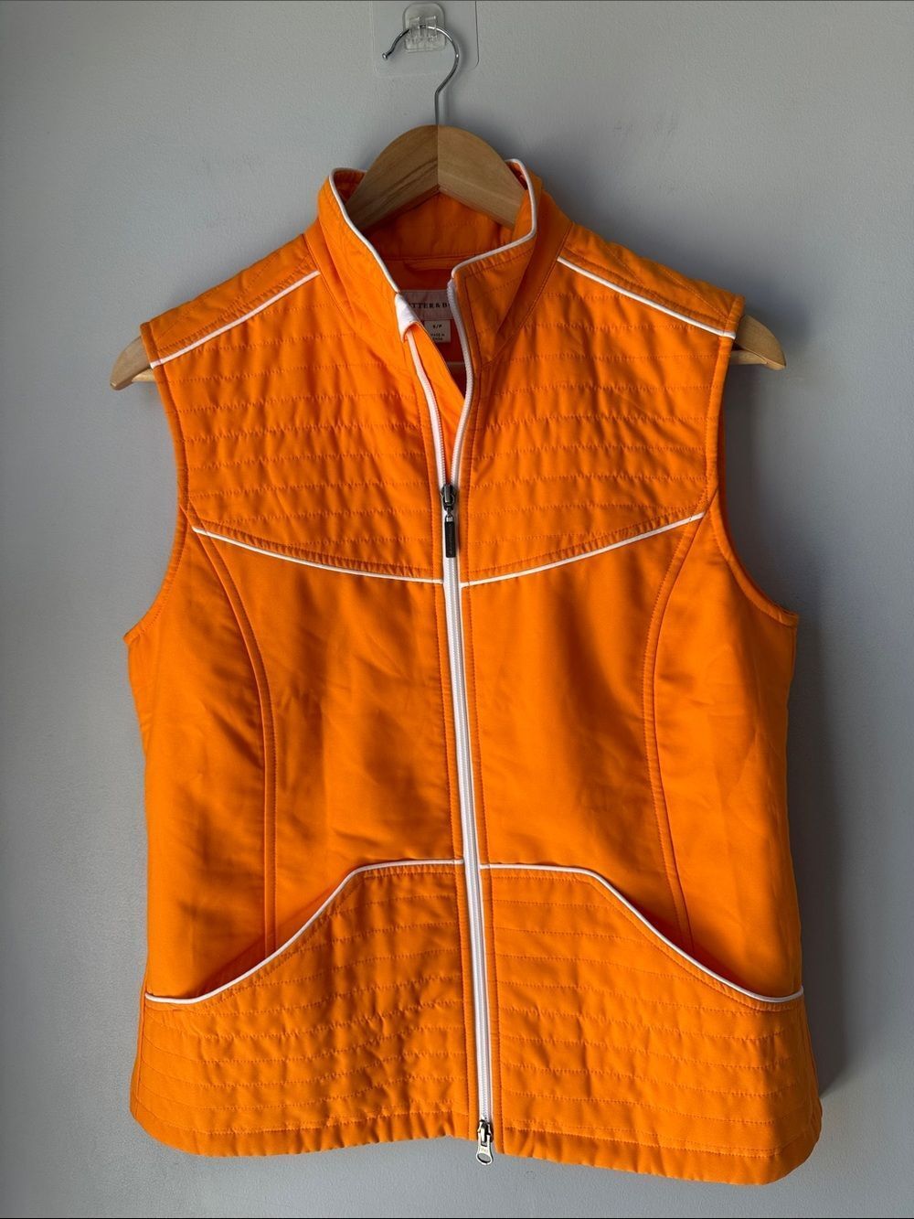 Cutter & Buck Orange Quilted Vest Jacket